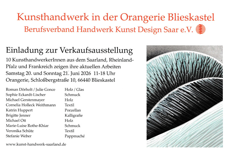 Kunsthandwerk in der Orangerie Blieskastel